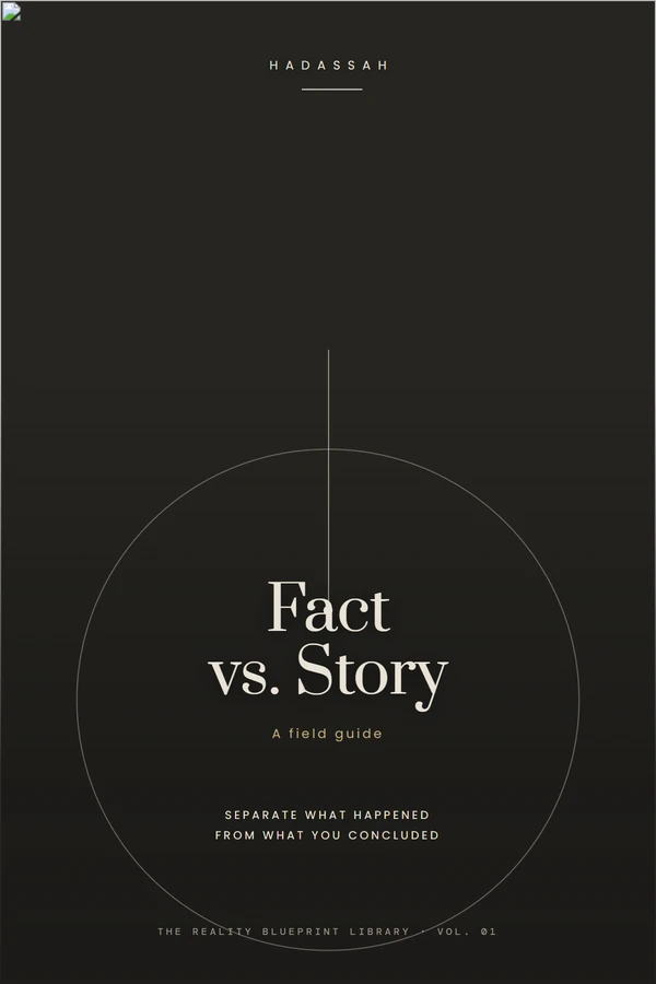 Cover of Fact vs. Story, The Reality Blueprint Library volume 01